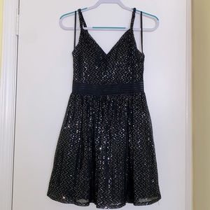 Black Sequin & Sparkle party Dress